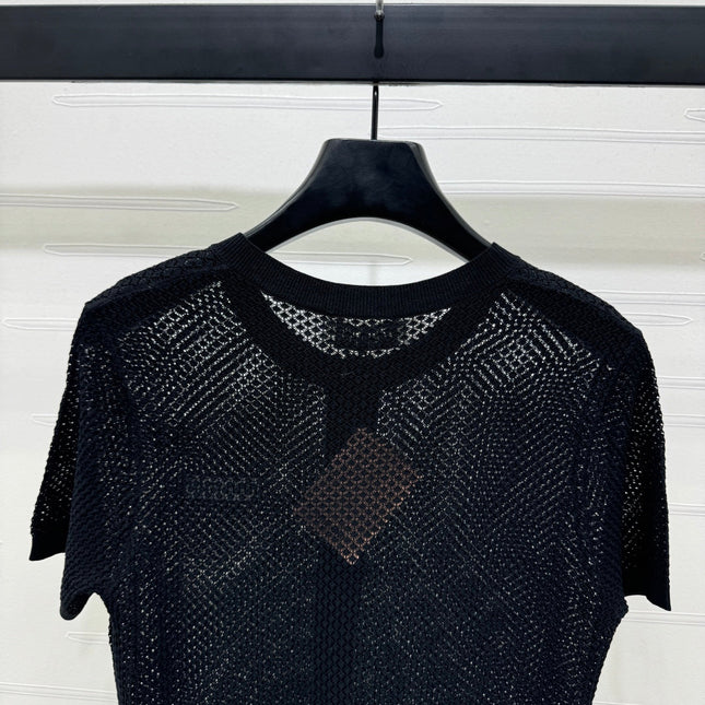 MIU 25S SHORT SLEEVE ROUND NECK CARDIGAN 264269