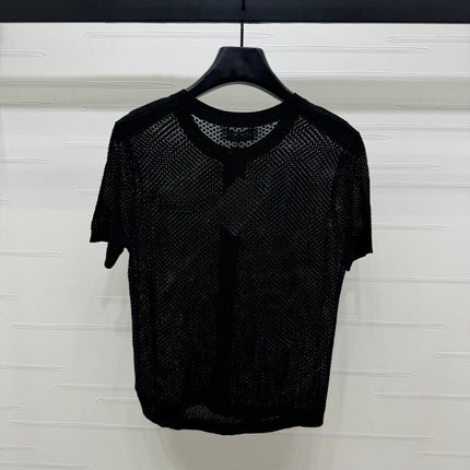 MIU 25S SHORT SLEEVE ROUND NECK CARDIGAN 264269