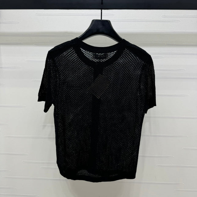 MIU 25S SHORT SLEEVE ROUND NECK CARDIGAN 264269