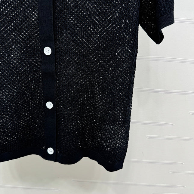 MIU 25S SHORT SLEEVE ROUND NECK CARDIGAN 264269