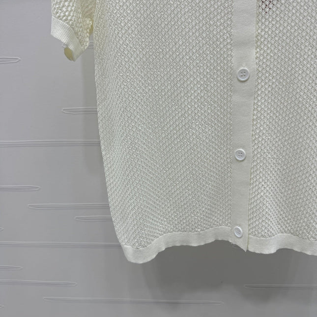 MIU 25S SHORT SLEEVE ROUND NECK CARDIGAN 264268