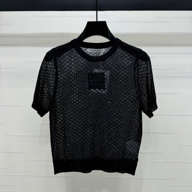 ALEXANDER WANG KNITTED SHORT-SLEEVE TOP 274968
