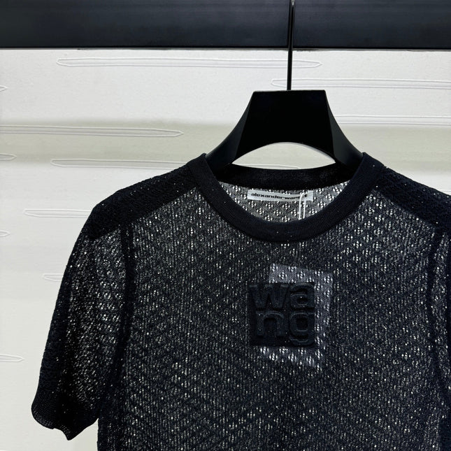 ALEXANDER WANG KNITTED SHORT-SLEEVE TOP 274968