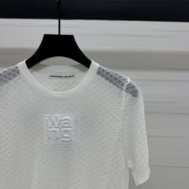 ALEXANDER WANG KNITTED SHORT-SLEEVE TOP 274967