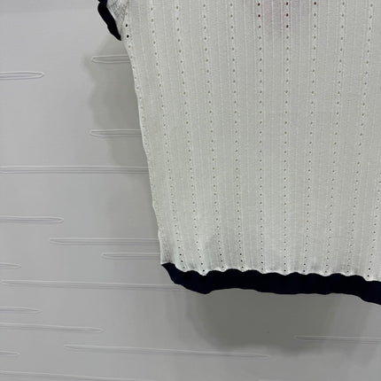 MIUMIU SHORT-SLEEVE PETER PAN COLLAR TOP 274825