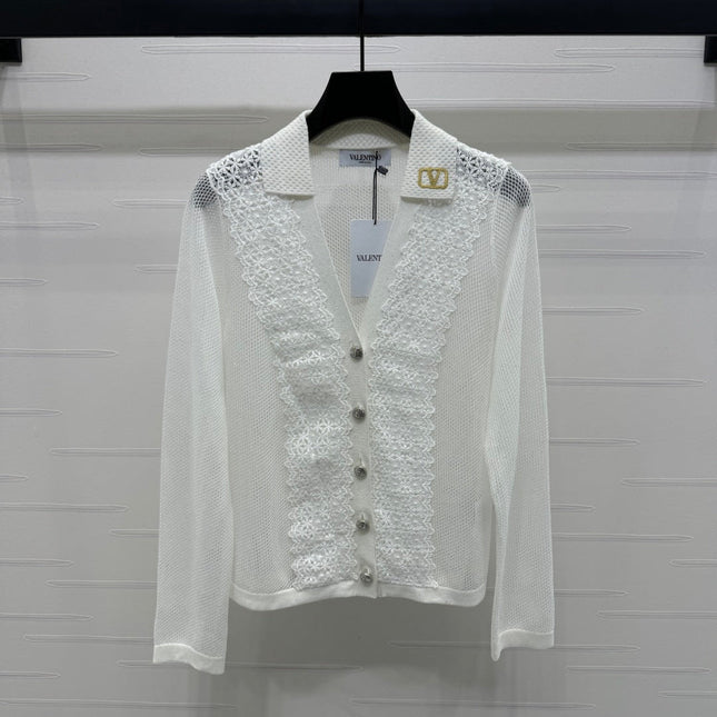 VALENTINO LONG-SLEEVE KNIT CARDIGAN 274971