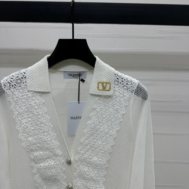 VALENTINO LONG-SLEEVE KNIT CARDIGAN 274971
