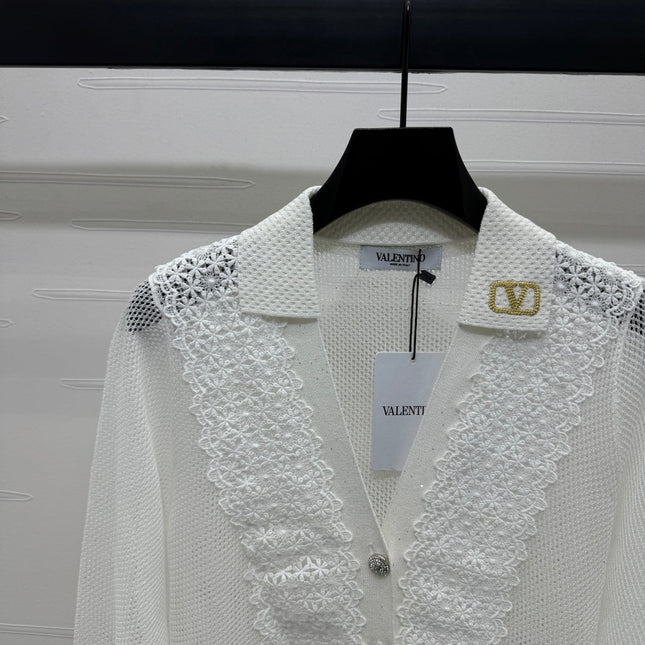 VALENTINO LONG-SLEEVE KNIT CARDIGAN 274971