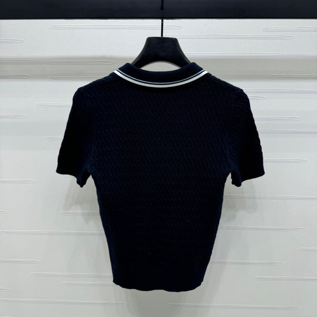 MIUMIU KNITTED POLO SHIRT WHITE 274841