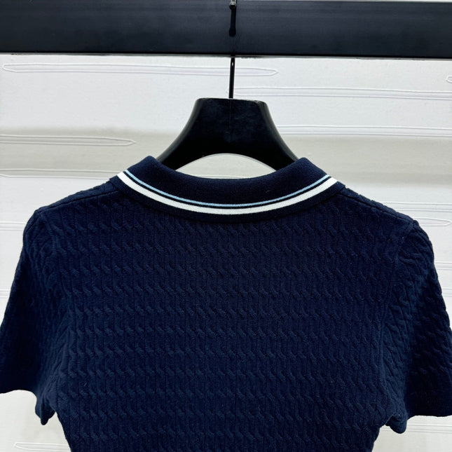 MIUMIU KNITTED POLO SHIRT WHITE 274841