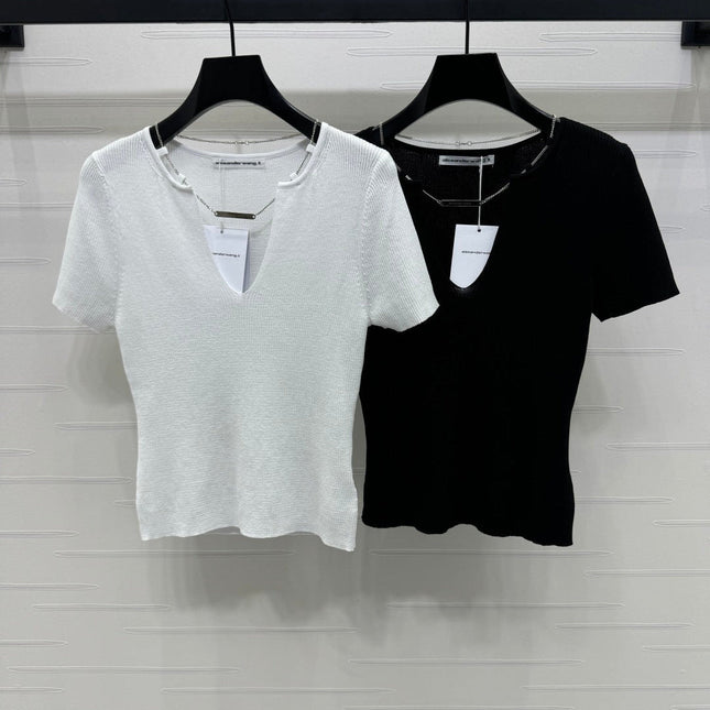 ALEXANDER V-NECK SHORT-SLEEVE TOP 269475