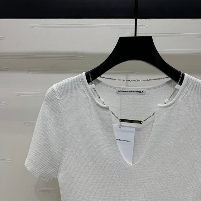 ALEXANDER V-NECK SHORT-SLEEVE TOP 269475