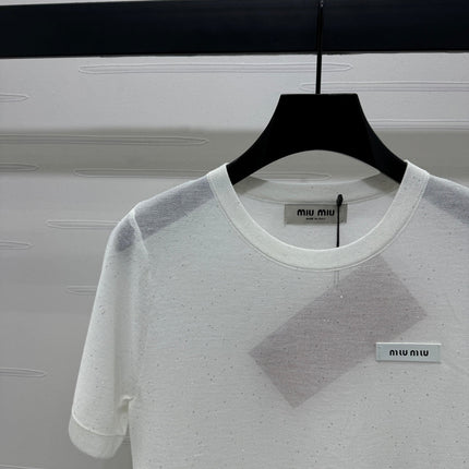 MIUMIU SHORT-SLEEVE T-SHIRT 269472