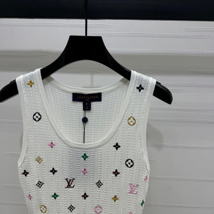 LV 25S EMBROIDERED KNIT TANK TOP 264272