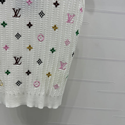 LV 25S EMBROIDERED KNIT TANK TOP 264272