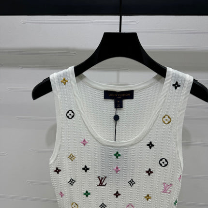 LV 25S EMBROIDERED KNIT TANK TOP 264272