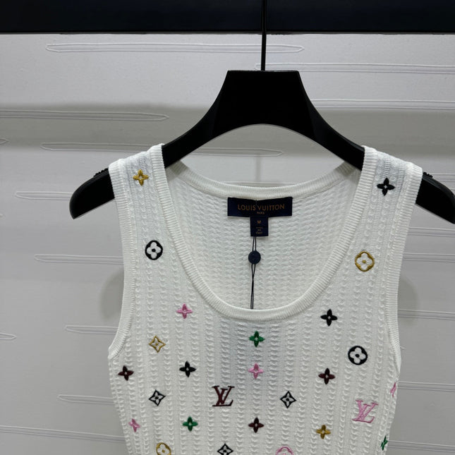 LV 25S EMBROIDERED KNIT TANK TOP 264272