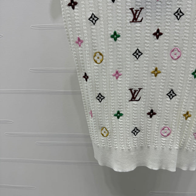 LV 25S EMBROIDERED KNIT TANK TOP 264272