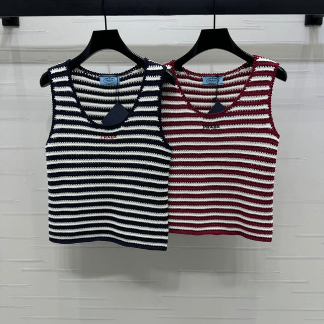 PRAD 25S STRIPED SWEATER 264182