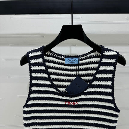 PRAD 25S STRIPED SWEATER 264182