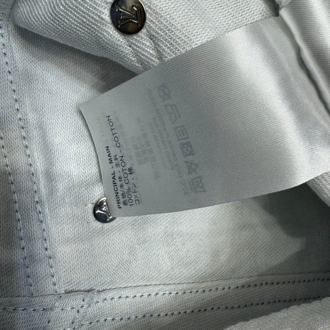 LV 25S PRINTED DENIM SHORTS 264196