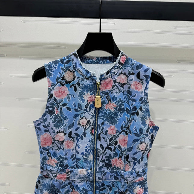 LV 25S ROUND NECK SLEEVELESS DRESS 264202