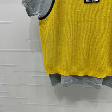 MIU 25S 2 PIECE KNITTED TOP WITH STRAPS 264132