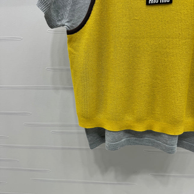 MIU 25S 2 PIECE KNITTED TOP WITH STRAPS 264132