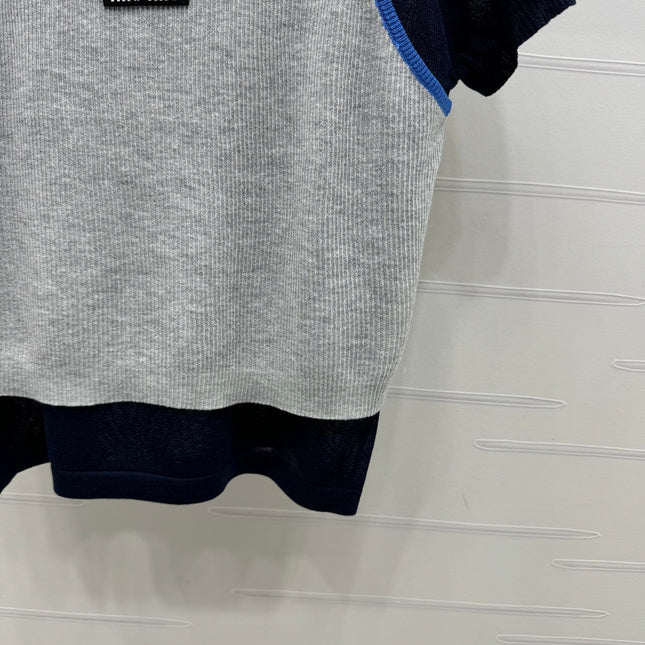 MIU 25S 2 PIECE KNITTED TOP WITH STRAPS 264131
