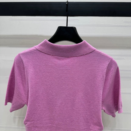 PRAD 25S SHORT SLEEVE KNIT TOP 264121