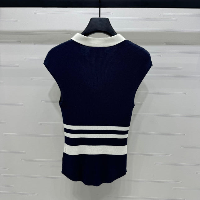 MIU 25S ICE STRIPE KNIT VEST 2264118