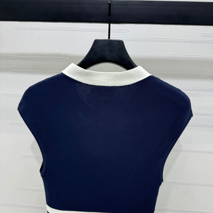 MIU 25S ICE STRIPE KNIT VEST 2264118