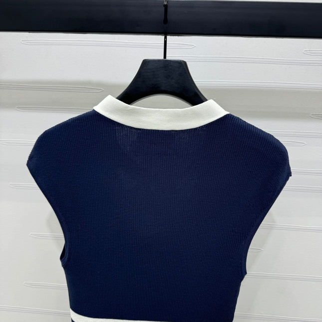 MIU 25S ICE STRIPE KNIT VEST 2264118