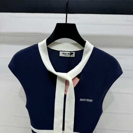 MIU 25S ICE STRIPE KNIT VEST 2264118