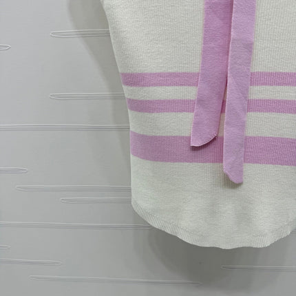 MIU 25S ICE STRIPE KNIT VEST 264116