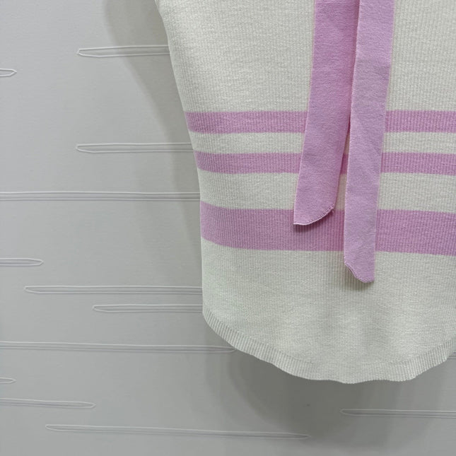 MIU 25S ICE STRIPE KNIT VEST 264116