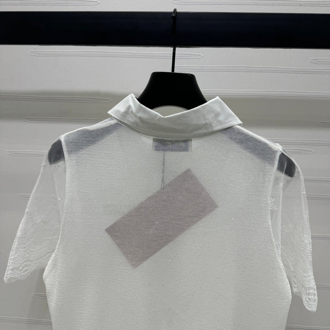 MIU 25SSEE THROUGH COLLAR SHIRT 264111