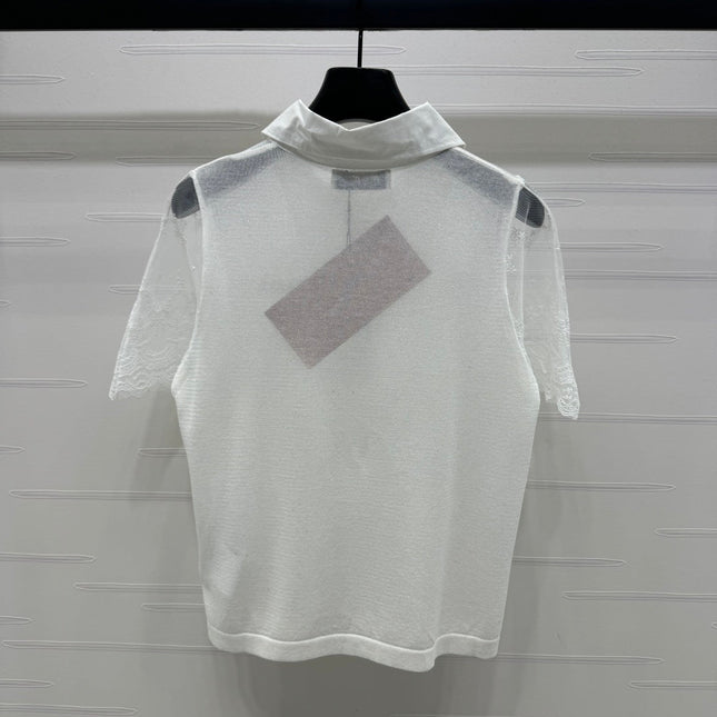 MIU 25SSEE THROUGH COLLAR SHIRT 264111