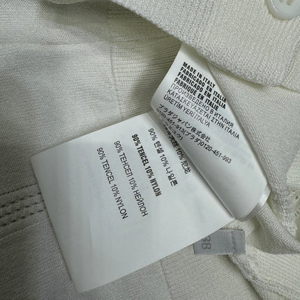 MIU 25S ROUND NECK STRIPED KNIT RAGLAN SHORT SLEEVES 264108