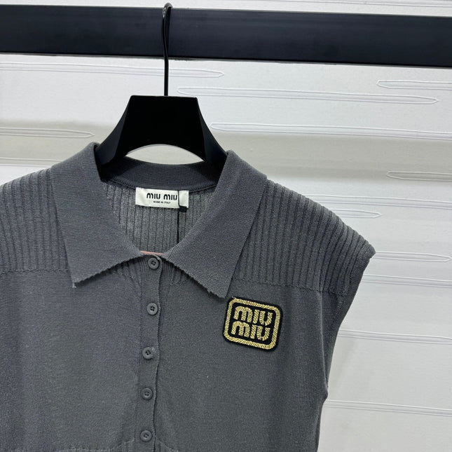 MIU 25S SWEATER VEST 264087