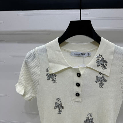 DIOR 25S RHINESTONE SWEATER 264083