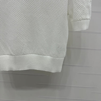 PRAD 25S HOLLOW KNIT SHORT SLEEVE TOP 264134