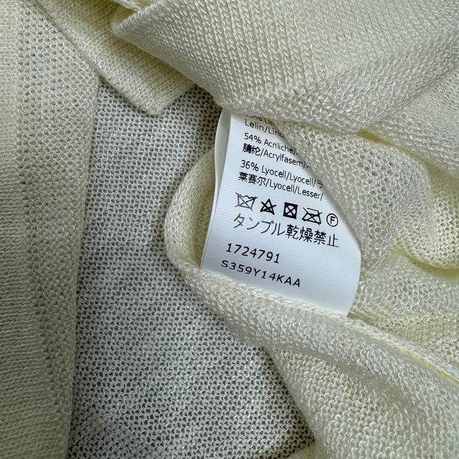 LOEWE 25S ROUND NECK KNITTED VEST WHITE 264069