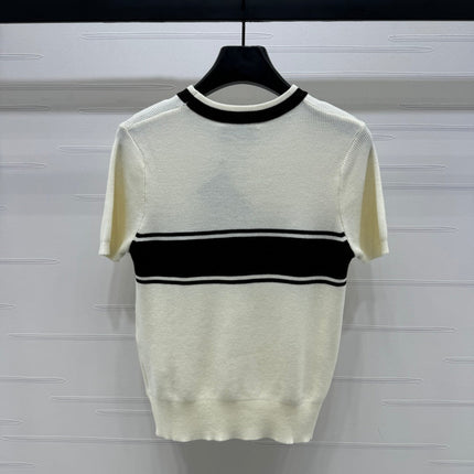 PRADA SHORT-SLEEVE CREW NECK SWEATER 269414