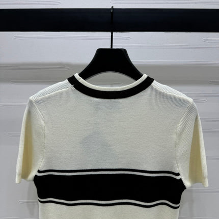 PRADA SHORT-SLEEVE CREW NECK SWEATER 269414