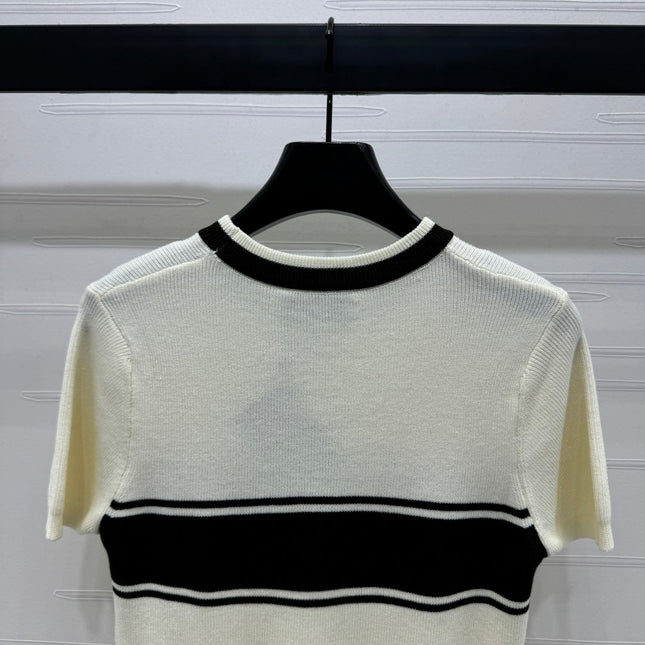 PRADA SHORT-SLEEVE CREW NECK SWEATER 269414