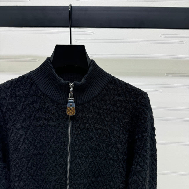 LV ZIP-UP LONG-SLEEVE KNIT CARDIGAN 274961