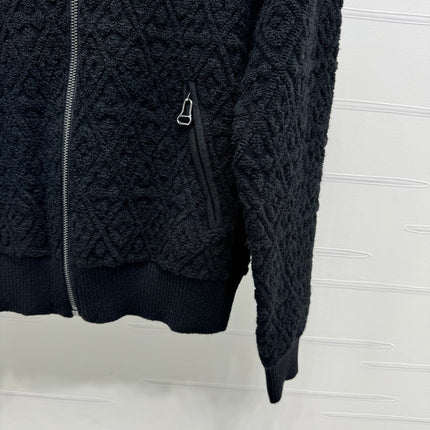 LV ZIP-UP LONG-SLEEVE KNIT CARDIGAN 274961