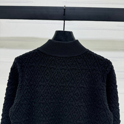 LV ZIP-UP LONG-SLEEVE KNIT CARDIGAN 274961