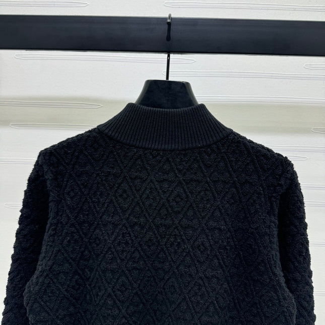 LV ZIP-UP LONG-SLEEVE KNIT CARDIGAN 274961